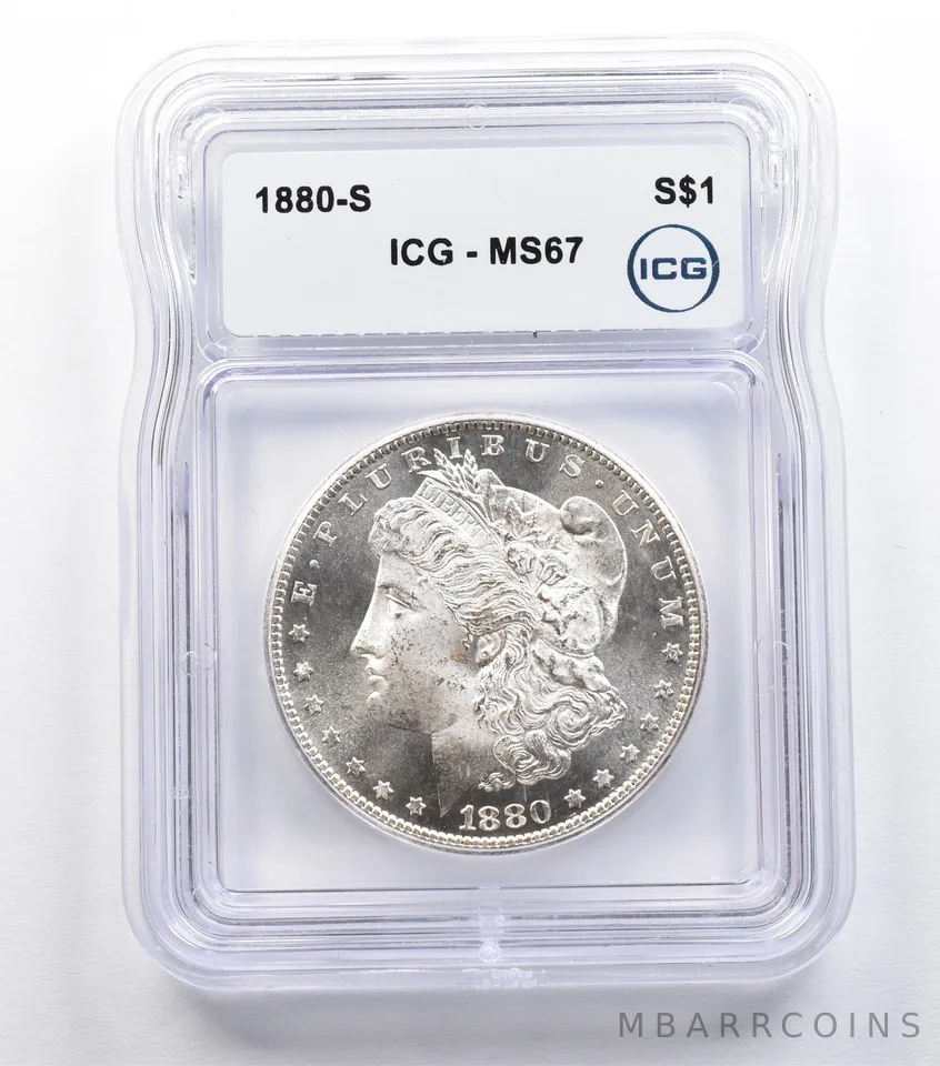 1880-S Morgan Silver Dollar MS67 ICG *9291