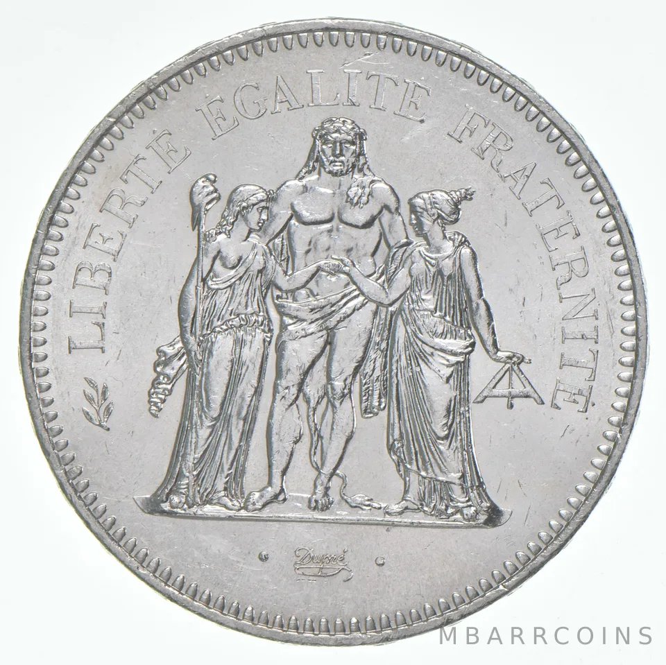 1979 France 50 Francs Hercules 90% Silver BU