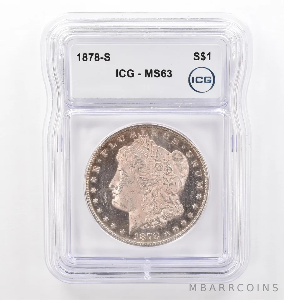 1878-S Morgan Silver Dollar MS63 ICG Beautiful Tone *6191