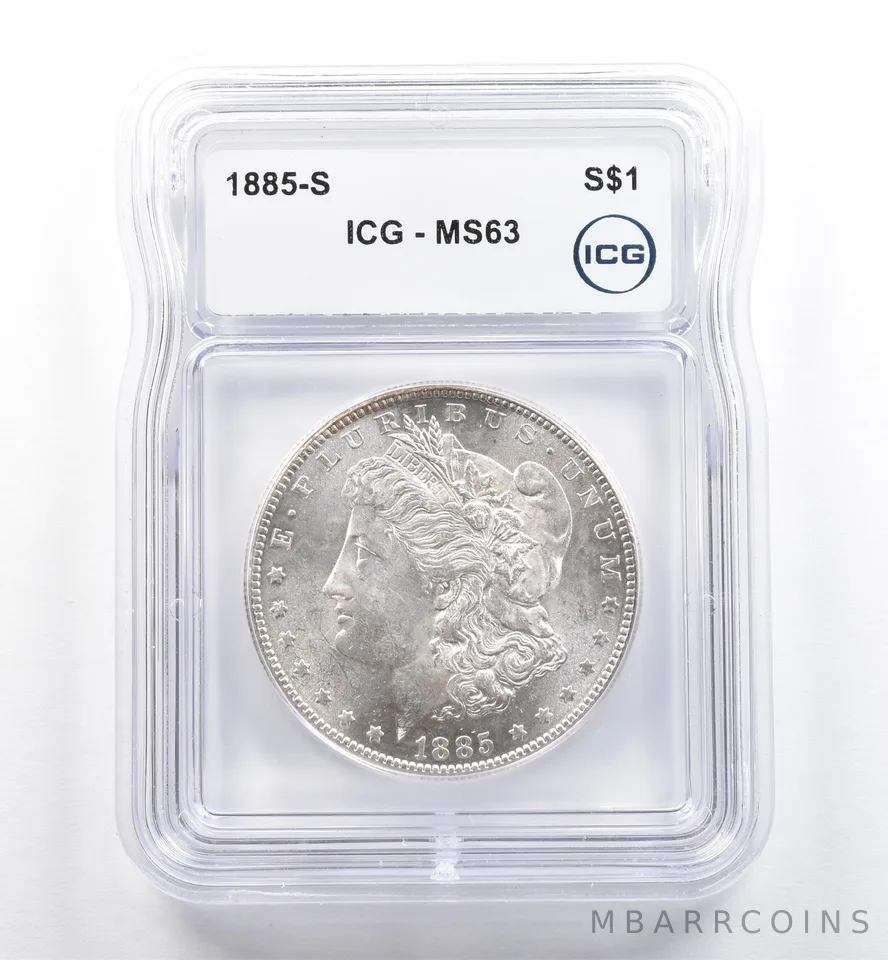 1885-S Morgan Silver Dollar MS63 ICG *6446